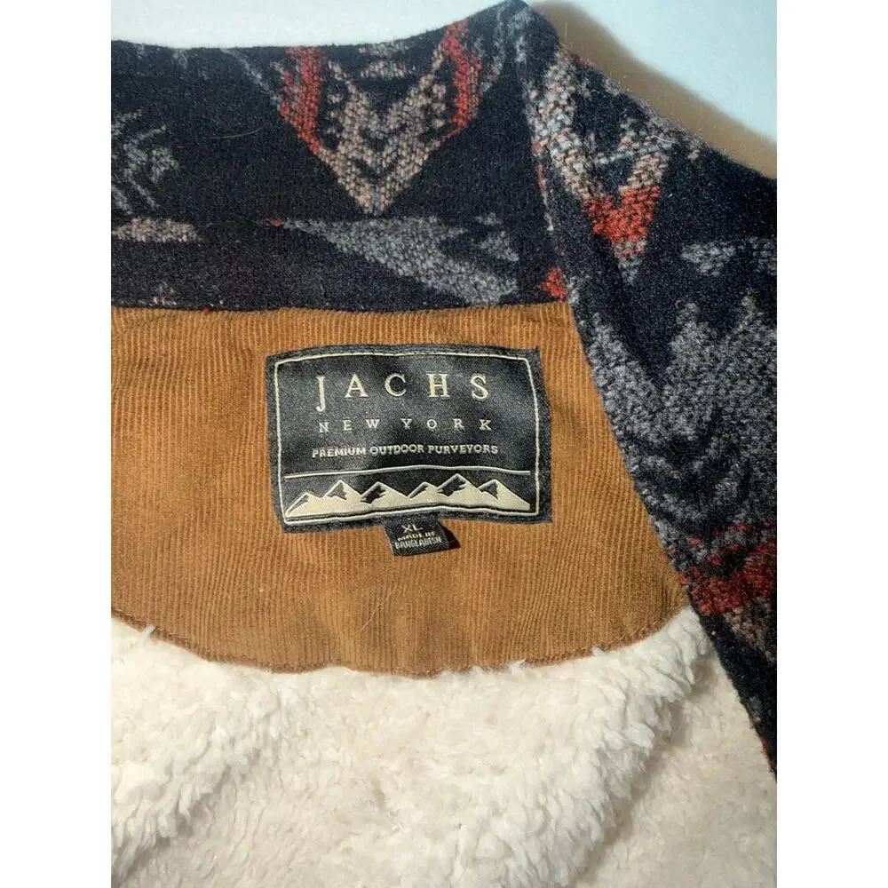 Jachs New York mens Aztec wool blend Sherpe lined jacket